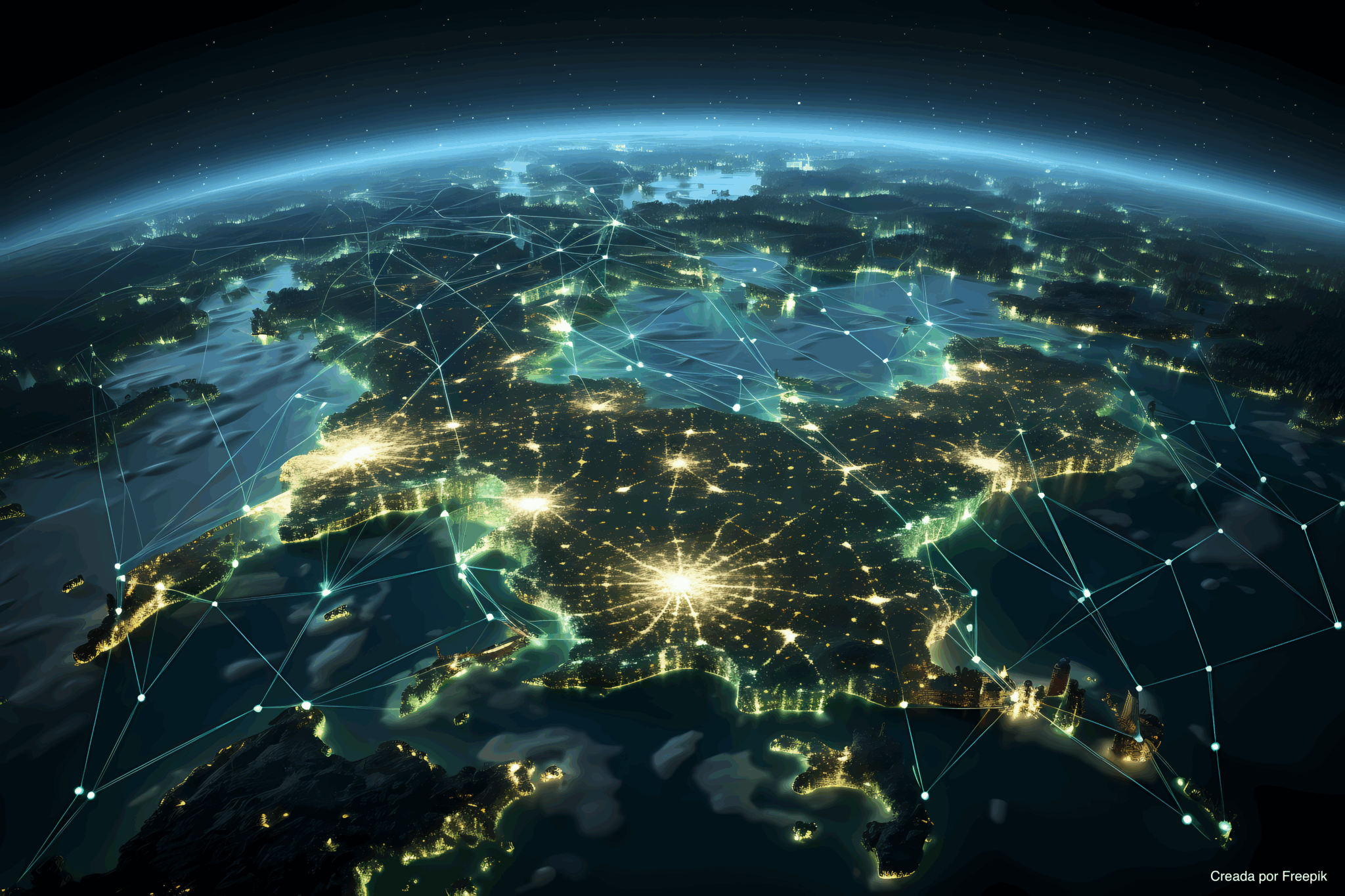 Mapa de la interconexión eléctrica España Portugal