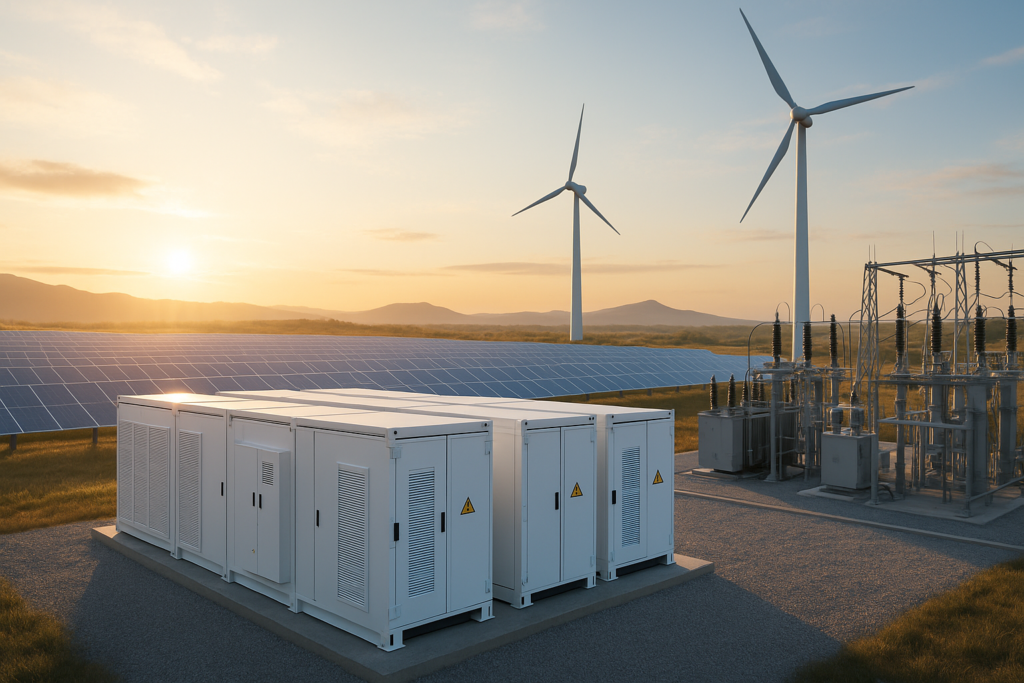 Infraestructura energética con baterías, solar y eólica tras RDL 7/2025